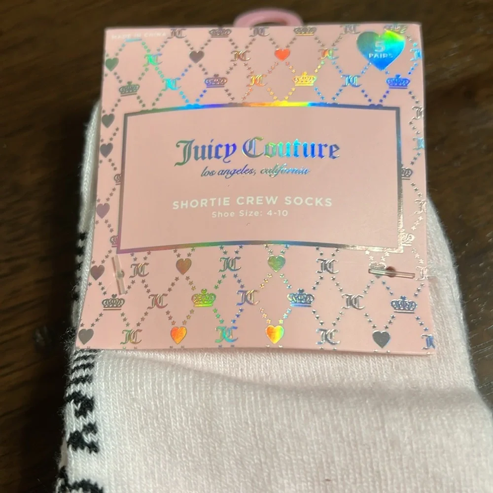 Juicy Couture Shortie Crew Socks